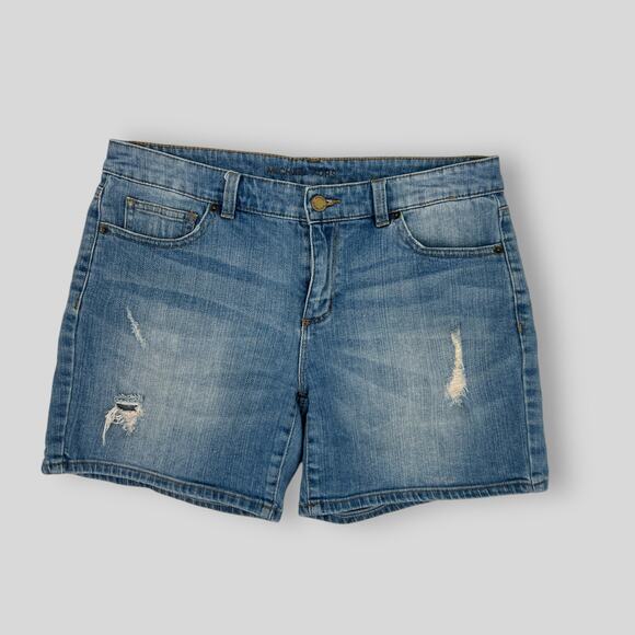 Michael Kors Distressed Denim Jean Shorts Women's Size 6 - Picture 1 of 6
